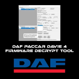 DAF Paccar Davie 4 Firmware Decrypt Tool v2.2.0 Interface