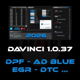 Davinci 1.0.37 ECU Remapping Software Interface