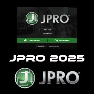Interface logicielle JPRO Professional 2025 affichant un scan complet du véhicule.