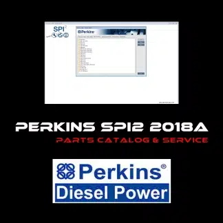 Interface Perkins SPI2 2018A affichant une vue éclatée du vilebrequin.