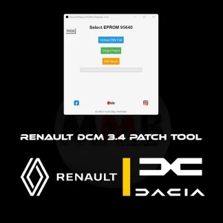 Interface logicielle Renault DCM 3.4 Patch TOOL avec chargement de fichier Delphi.