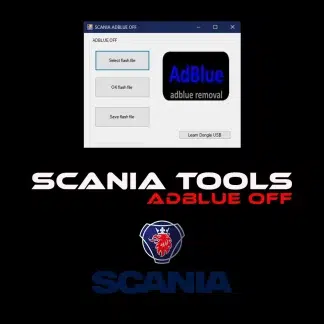 Interface logicielle Scania AdBlue Off Tool traitant un fichier EMS S8.