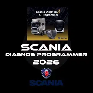 Interface logicielle Scania SDP3 2026 affichant un scan complet du véhicule.