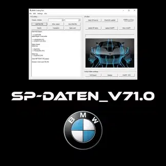 Dossiers de fichiers SP-DATEN V71.0 triés par type de châssis BMW.