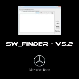 Interface logicielle SW_Finder v5.2 affichant les résultats de recherche pour un ECU Bosch EDC17.