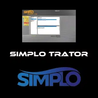 Interface Simplo Trator affichant le schéma électrique d'un tracteur John Deere.