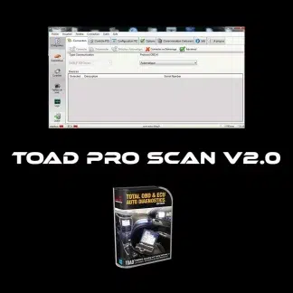 Interface TOAD PRO Scan v2.0 affichant des graphiques de performance moteur.