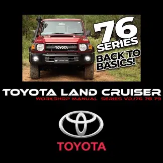 Vue éclatée du moteur V8 1VD-FTV dans le manuel d'atelier Toyota Land Cruiser.