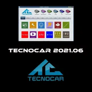 Interface logicielle Tecnocar 2021.06 affichant une recherche par modèle de véhicule.