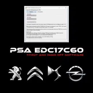 Calculateur Bosch EDC17C60 PSA ouvert pour lecture en mode Boot.