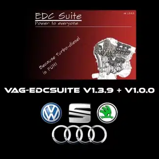 Interface logicielle VAG-EDCSuite affichant une map de pression de turbo en 3D.