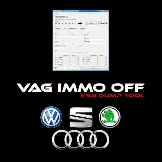 Interface du logiciel VAG IMMO OFF KSG Dump Tool avec options EDC16.