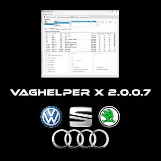 Interface logicielle VAGHelper X affichant la matrice d'éclairage d'une Golf 6.