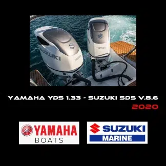 Interface logicielle Yamaha YDS affichant les données en temps réel d'un moteur F150.