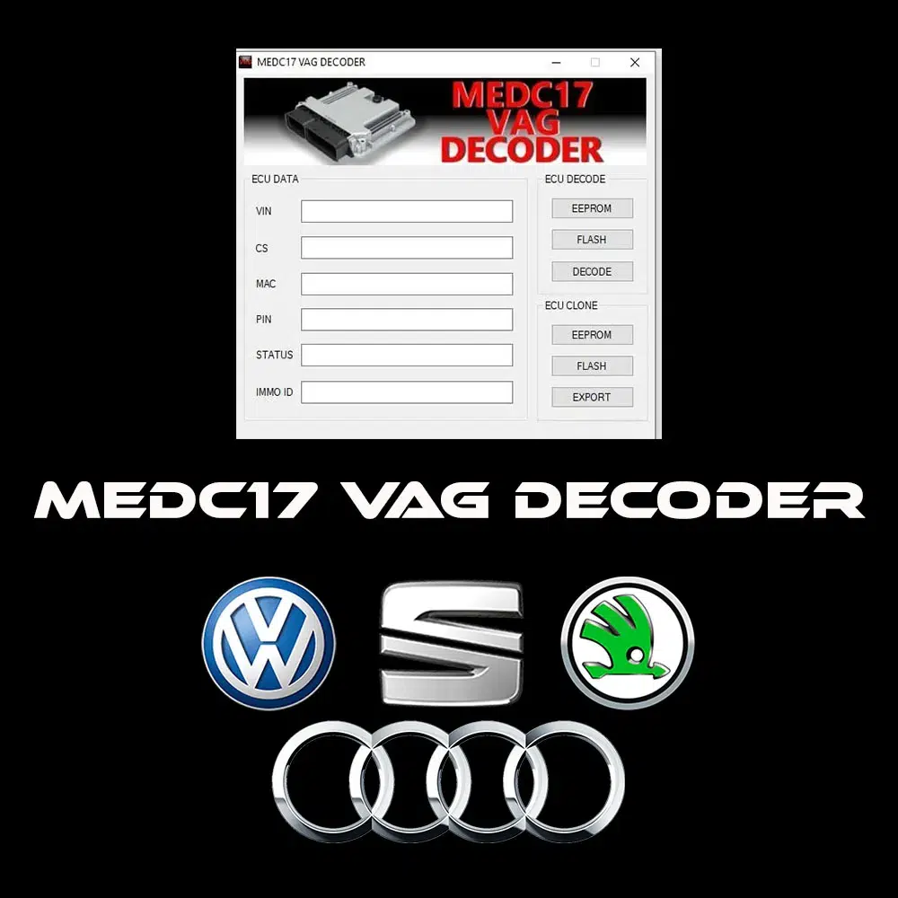 Logiciel de décodage Bosch MED17 et EDC17 pour groupe VAG